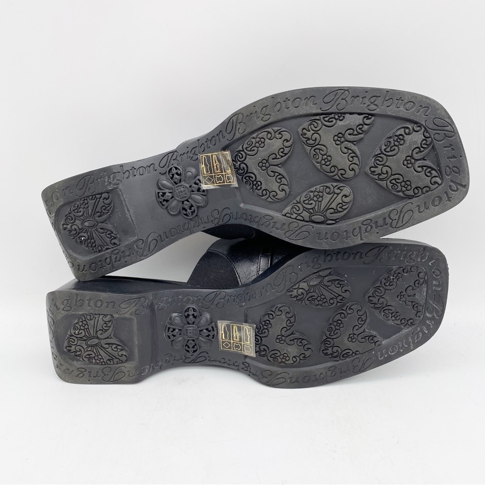 Brighton Tyra Black Leather Slides Size 6.5‎ - Picture 7 of 10